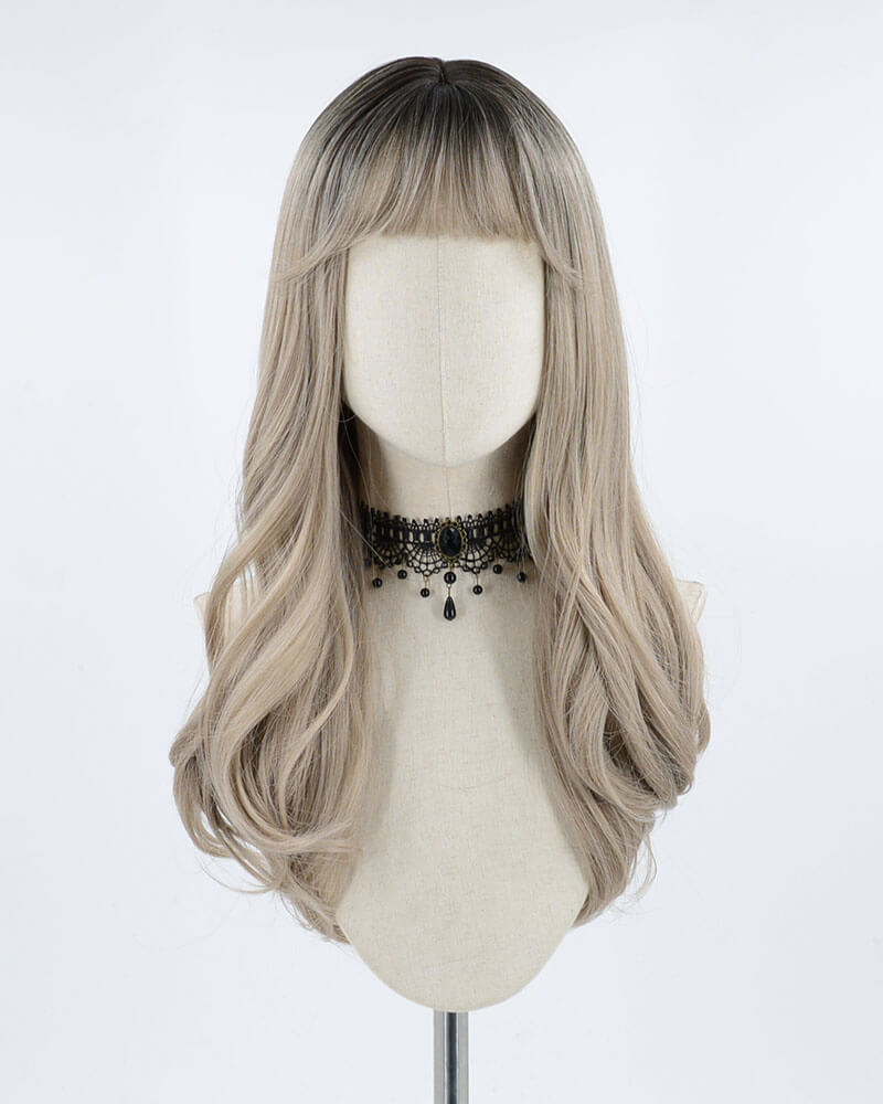 Ombre Ash Grey Synthetic Wig HW128