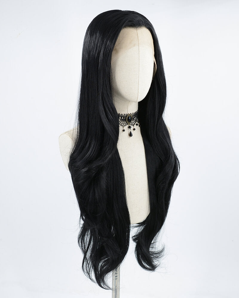 Natural Black Synthetic Lace Front Wig WT064