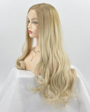 Ombre Blonde Wavy Synthetic Lace Front Wig WT177