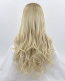 Ombre Blonde Wavy Synthetic Lace Front Wig WT177