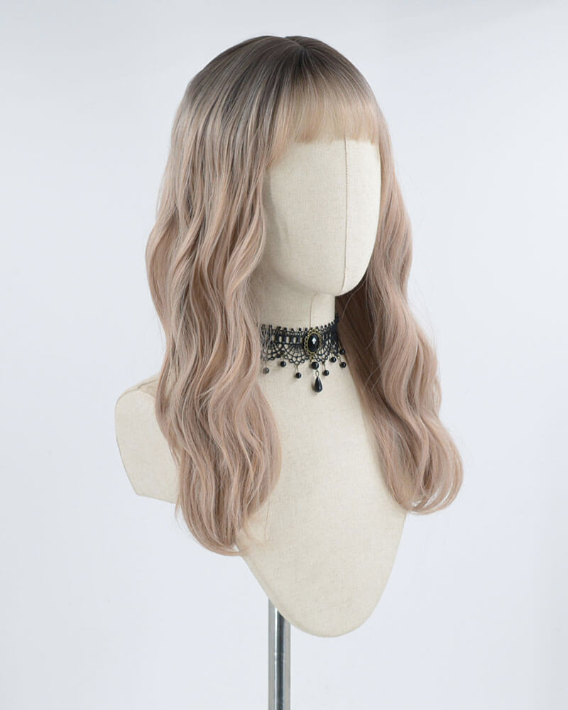 Ombre Light Pink Synthetic Wig HW132