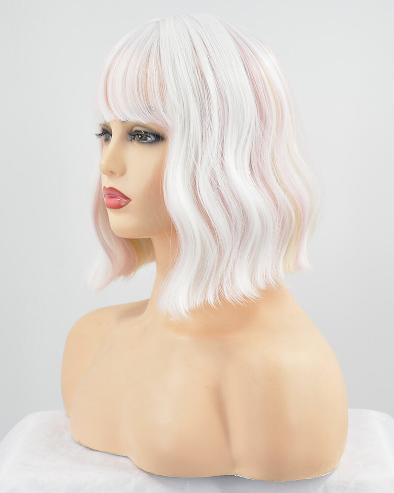 White Mixed Hard front Wig HW020