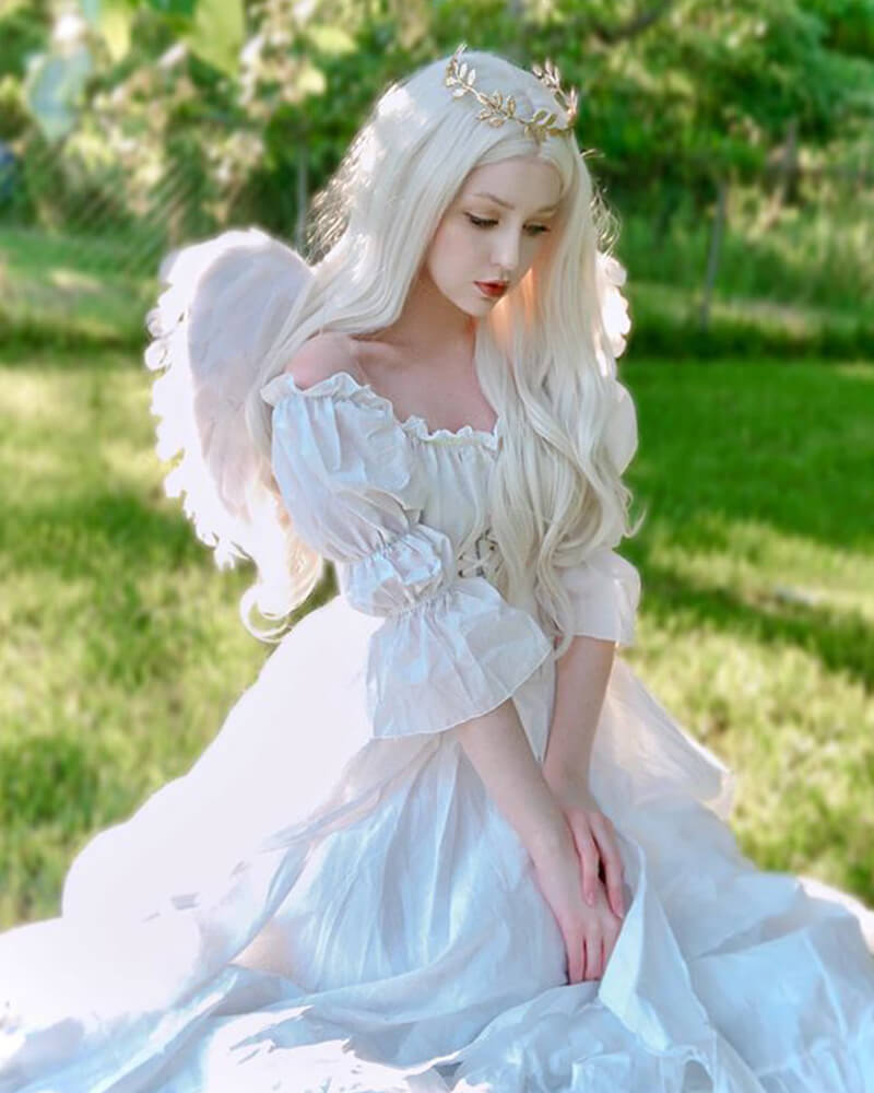 Platinum Blonde Synthetic Lace Front Wigs WT012