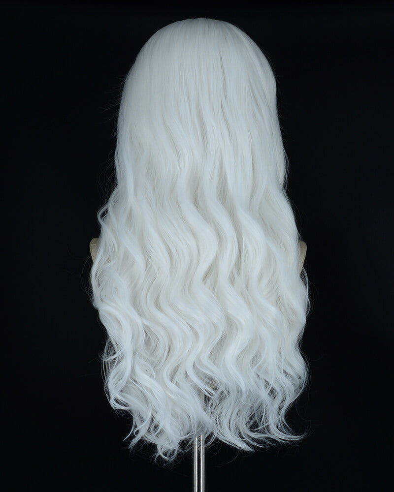 White Curly Synthetic Lace Front Wig WW321