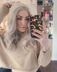 Gray Short Synthetic Lace Front Wig WW078