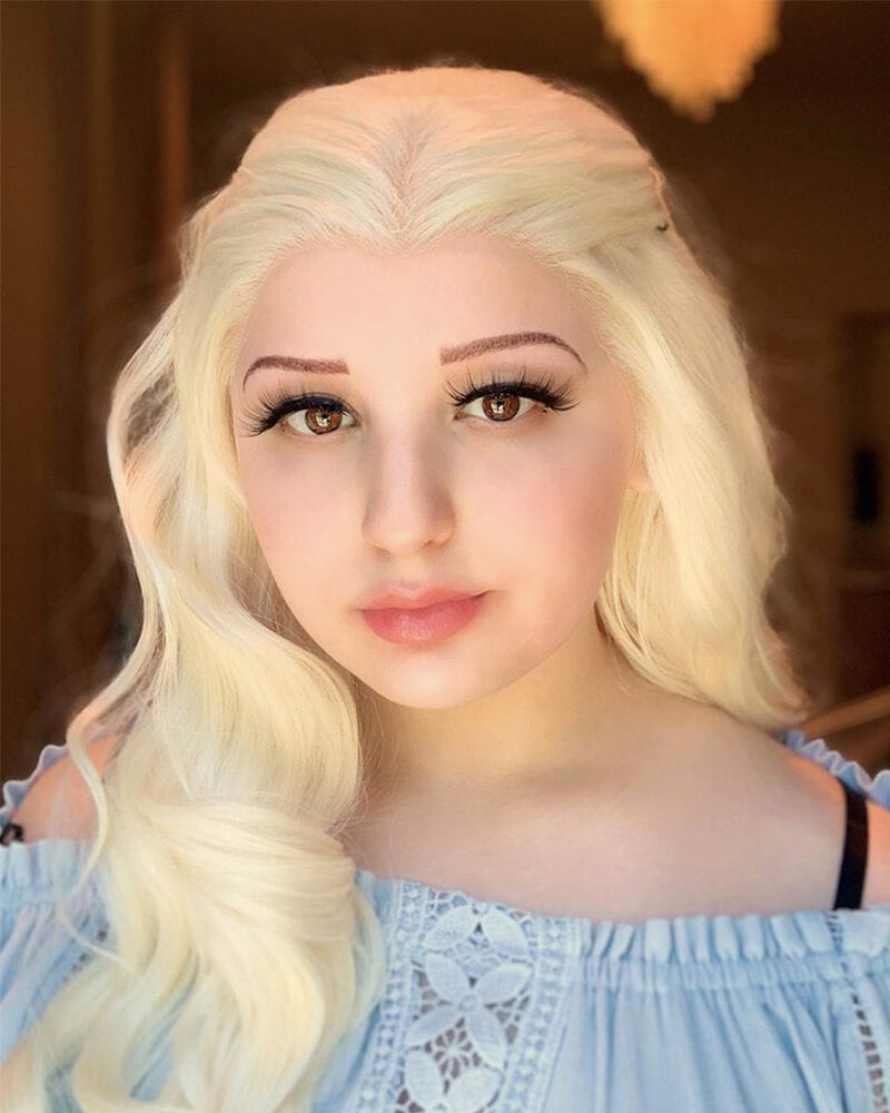 613 Blonde Wavy Synthetic Lace Front Wig WW160