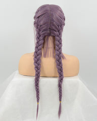 Braided Purple Synthetic Lace Front Wig WT107