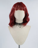 Short Wine Red Synthetic Wig HW094