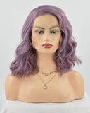 Purple Short Synthetic Lace Front Wig WT082