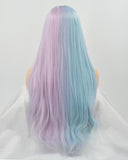 Mermaid Half Blue Half Purple Synthetic Lace Front Wig WT091