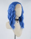 Blue Short Synthetic Lace Front Wig WW064