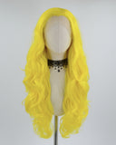 Yellow Wavy Synthetic Lace Front Wig WW262