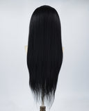 Black Yaki Straight Synthetic Lace Front Wig WT157