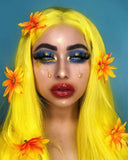 Yellow Straight Long Synthetic Lace Front Wig WW010
